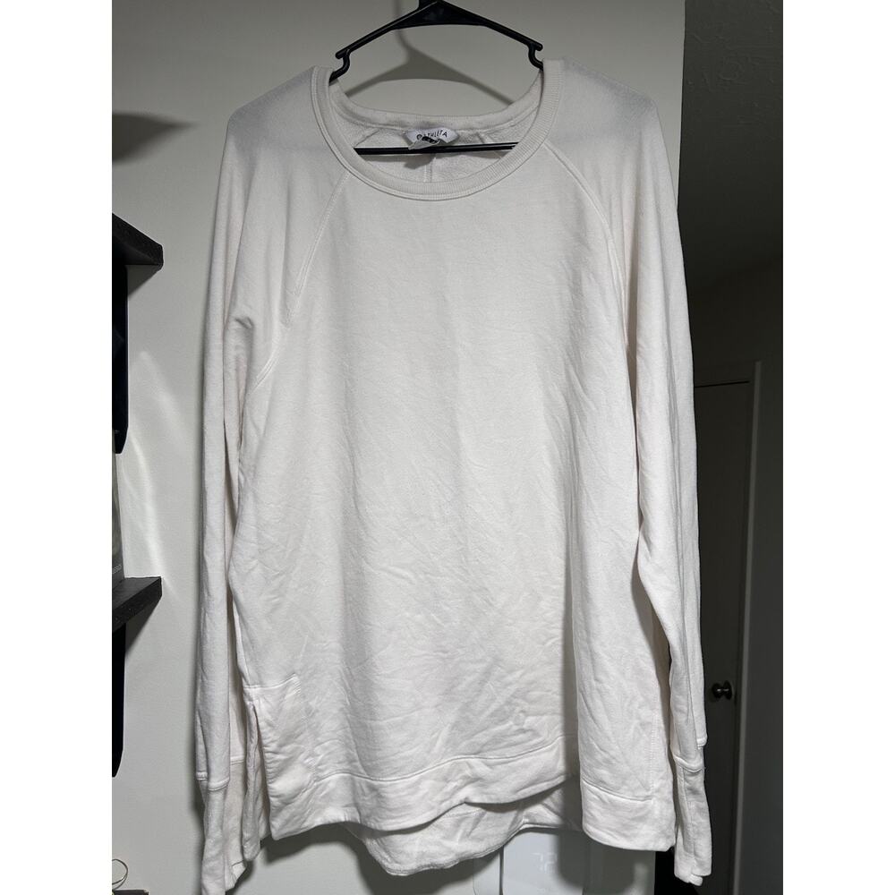 Athleta Pullover White Sweater Size Large. Lounge, Comfort, Athleisure, Yoga Gym